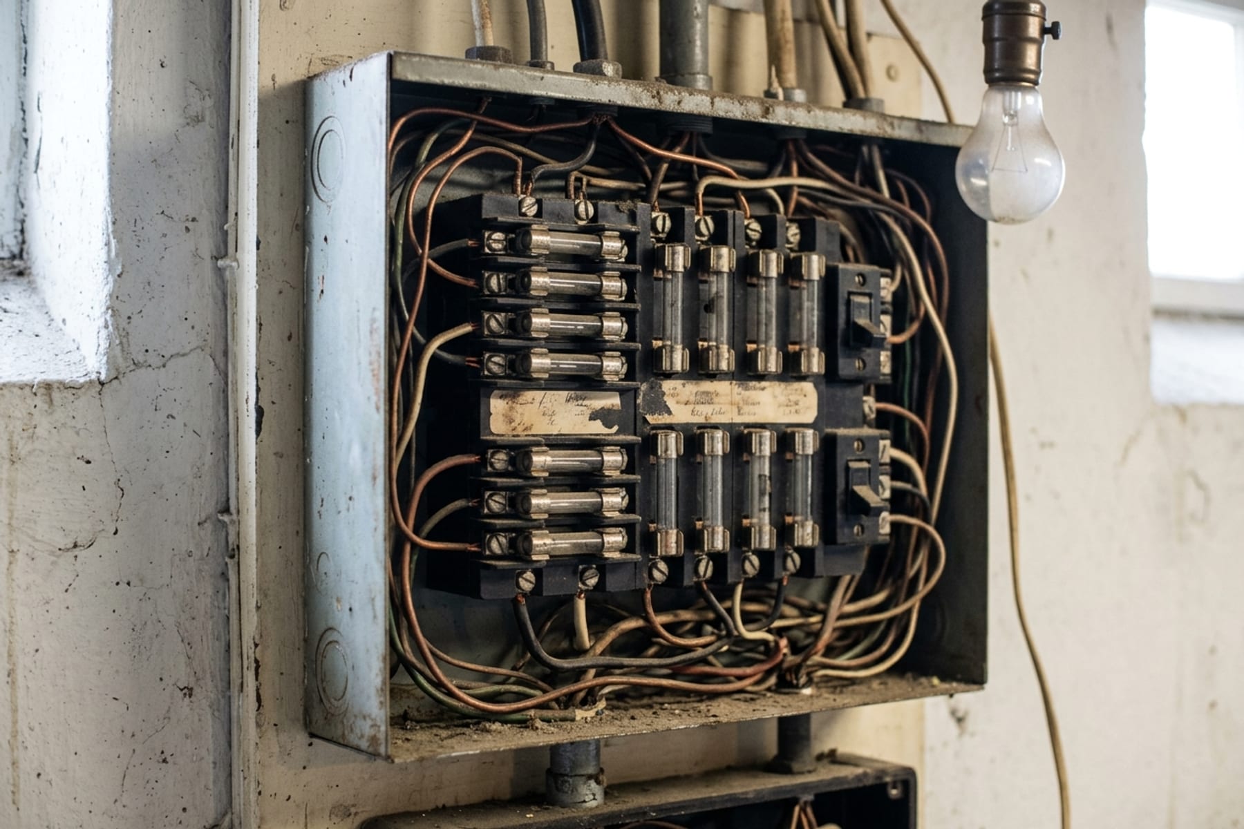 Photographie de rangées de modules et d’étiquettes cuivre